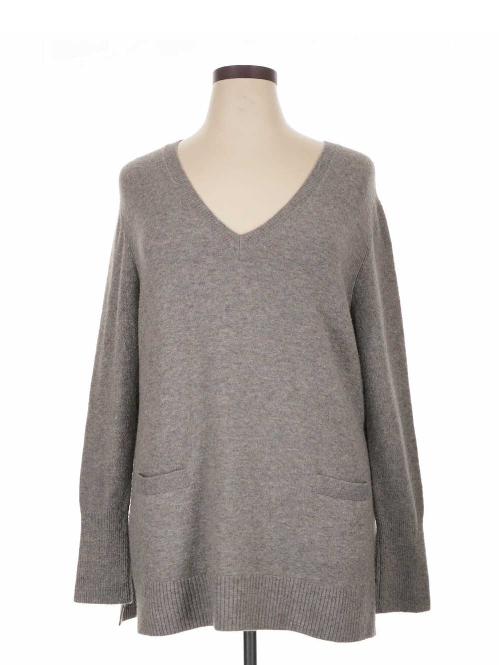 J. Crew Heather Gray V-Neck Sweater